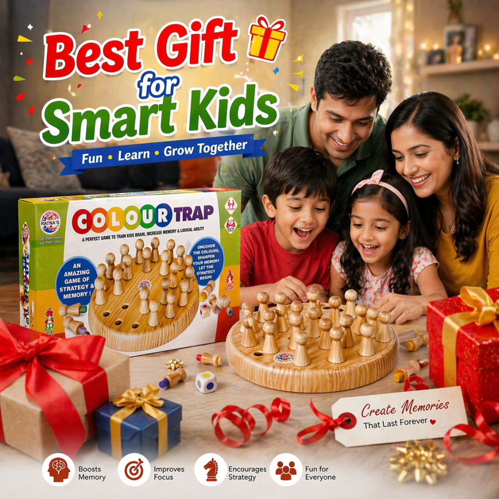 Colour Trap Memory Game for Kids – Strategy & Brain Development Board Game | Improves Memory, Focus & Logical Skills | Fun Learning Family Game (2 Players)