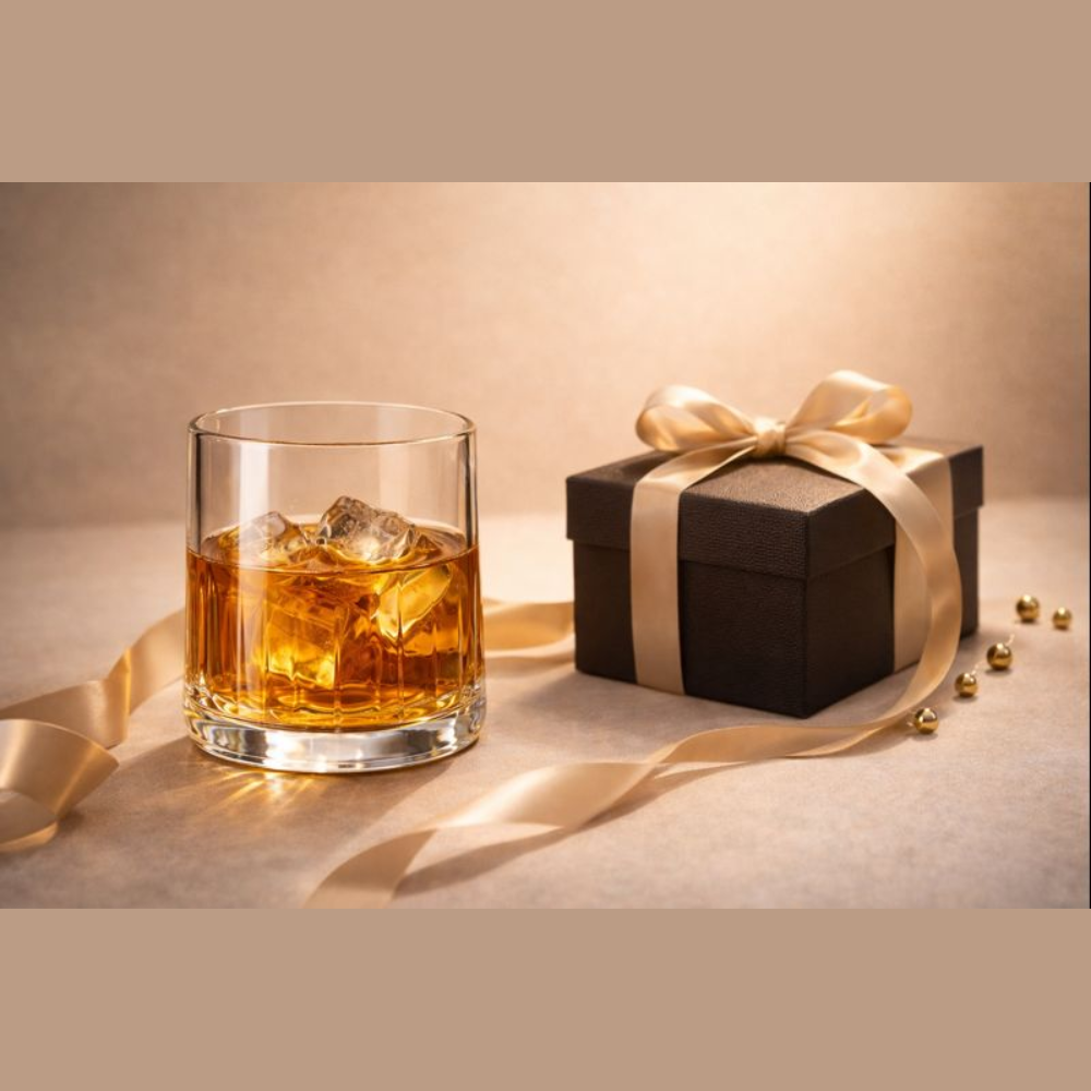 GLASSOZY Premium Whiskey Glass Set – 10oz Old Fashioned Rocks Glasses with Elegant Vertical Ribbed Texture – Heavy Base Crystal Barware for Bourbon, Scotch, and Cocktails – Set of 6 Luxury Gift Box