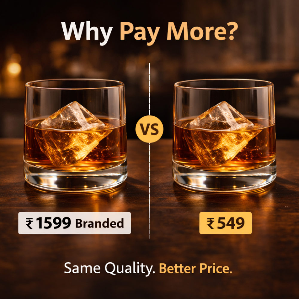 Diamond Whisky Glass Set 270ml – 6 Pcs Premium Heavy Base Whiskey Tumblers | Crystal Clear Old Fashioned Glasses for Home Bar, Parties & Gifting