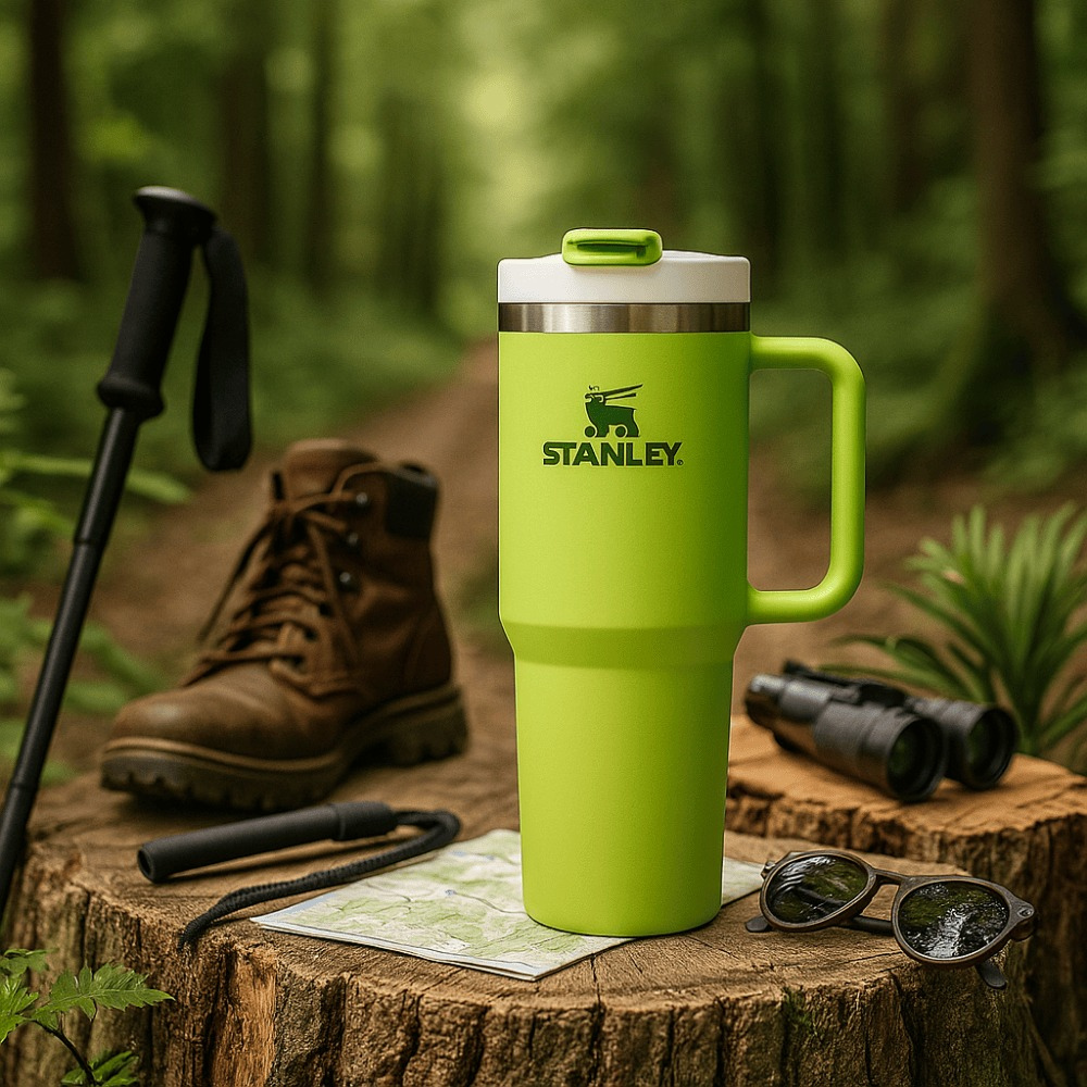 Stanley Quencher H2.0 FlowState™ Tumbler 40oz Lime Green – Vacuum Insulated Stainless Steel Travel Cup with Handle & Lid