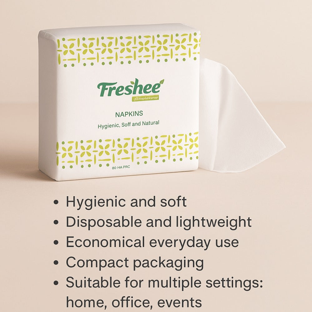 Freshee Hygienic Napkins – Soft, Natural & Skin-Friendly Paper Napkins for Everyday Use-4 PKT