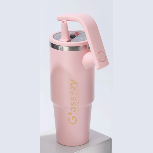 Premium 1200ML Insulated Travel Tumbler with Handle & Straw | Leakproof, Double Wall, Stainless Steel Cup