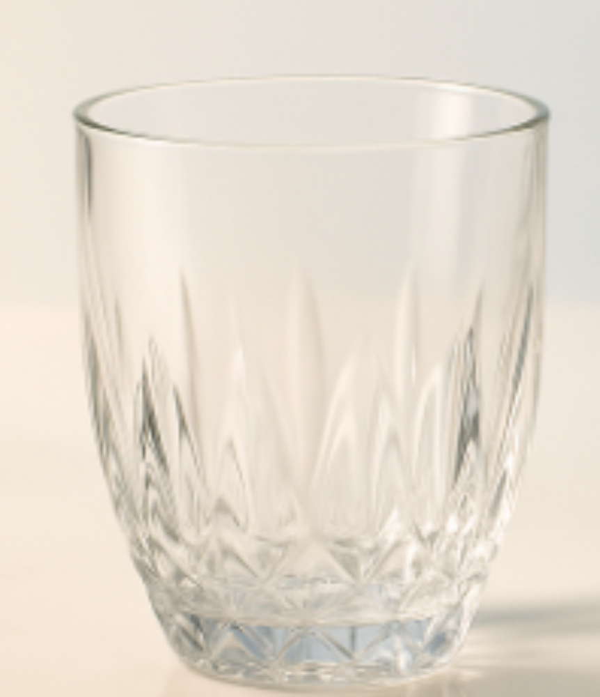 Glassozy 200ml Premium Cut Crystal Glass Set – 6-Pcs Collection | Elegant Juice, Water & Whiskey Tumblers | Durable, Clear Glass Drinkware