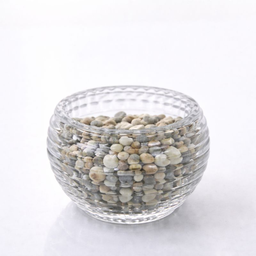 Delisoga 4.8" Textured Crystal Glass Bowl - Elegant Hobnail Decorative Vase & Candy Dish for Home Décor, Weddings, and Centerpieces