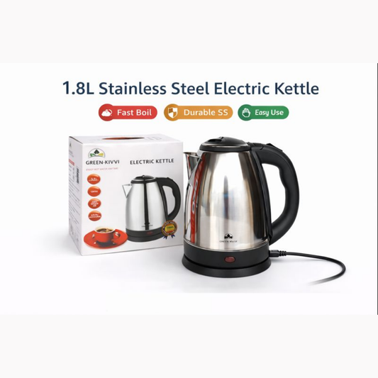 1.8L Stainless Steel Electric Kettle | Fast Boil Water Heater for Tea & Coffee | Electric Jug Kettle for Home, Office, Hostel & Travel