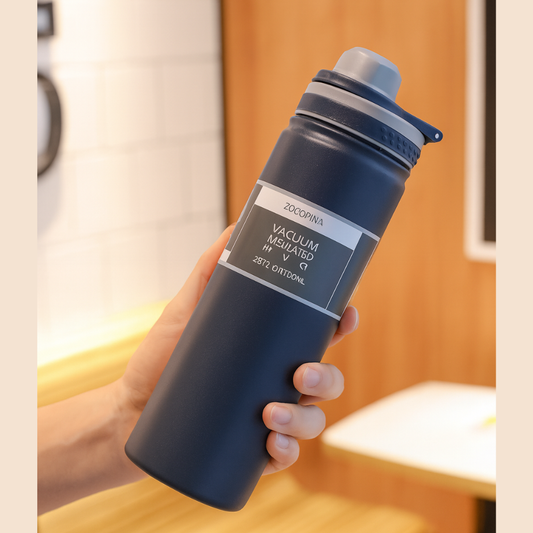 Premium Vacuum Insulated Stainless Steel Bottle – 750ml | Hot & Cold Thermos with Flip-Top Lid