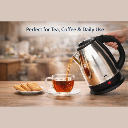 1.8L Stainless Steel Electric Kettle | Fast Boil Water Heater for Tea & Coffee | Electric Jug Kettle for Home, Office, Hostel & Travel