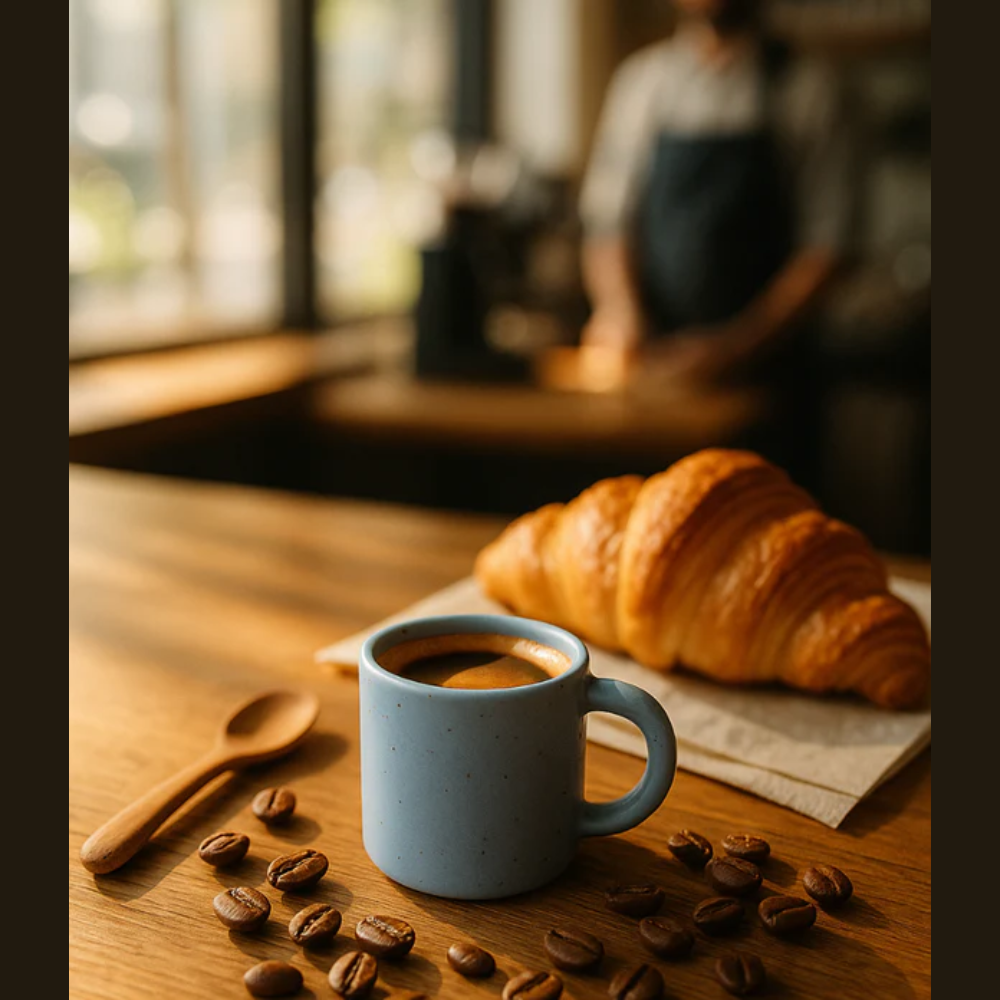 Glassozy Mini Speckled Yellow Ceramic Mug – Handcrafted Espresso Cup for Café & Home- 6 Pcs Set