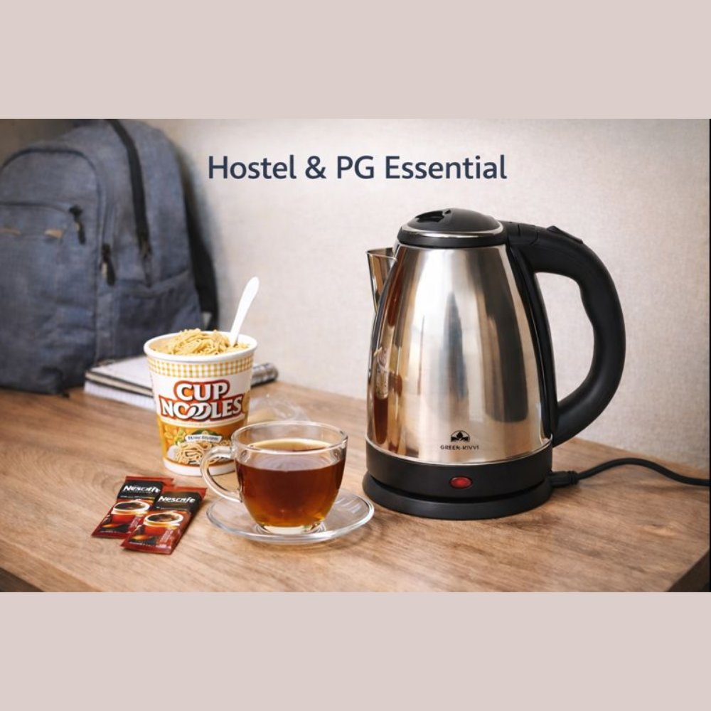1.8L Stainless Steel Electric Kettle | Fast Boil Water Heater for Tea & Coffee | Electric Jug Kettle for Home, Office, Hostel & Travel