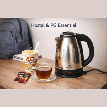 1.8L Stainless Steel Electric Kettle | Fast Boil Water Heater for Tea & Coffee | Electric Jug Kettle for Home, Office, Hostel & Travel