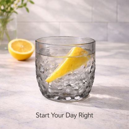 Hotel Style Premium Glass Tumbler – Luxury Embossed Bubble Texture Rocks Glass – Heavy Base Drinking Glass for Cocktails, Whiskey, and Daily Use