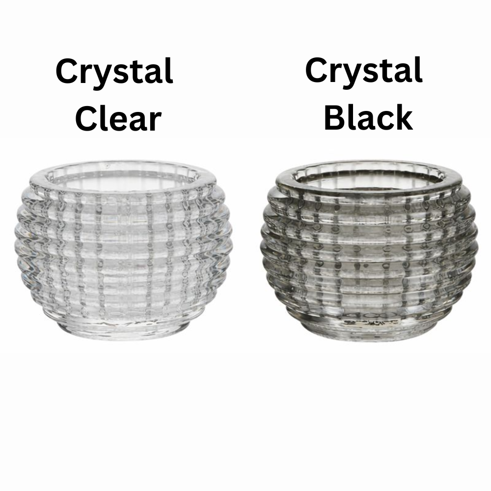 Delisoga 4.8" Textured Crystal Glass Bowl - Elegant Hobnail Decorative Vase & Candy Dish for Home Décor, Weddings, and Centerpieces