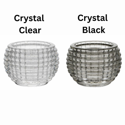 Delisoga 4.8" Textured Crystal Glass Bowl - Elegant Hobnail Decorative Vase & Candy Dish for Home Décor, Weddings, and Centerpieces