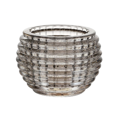 Delisoga 4.8" Textured Crystal Glass Bowl - Elegant Hobnail Decorative Vase & Candy Dish for Home Décor, Weddings, and Centerpieces