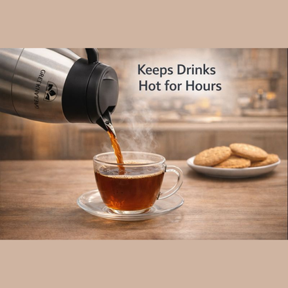 750ML Stainless Steel Vacuum Coffee Pot | Thermal Insulated Flask with Heat Retention | Leak Proof Tea & Coffee Server for Home, Office & Travel