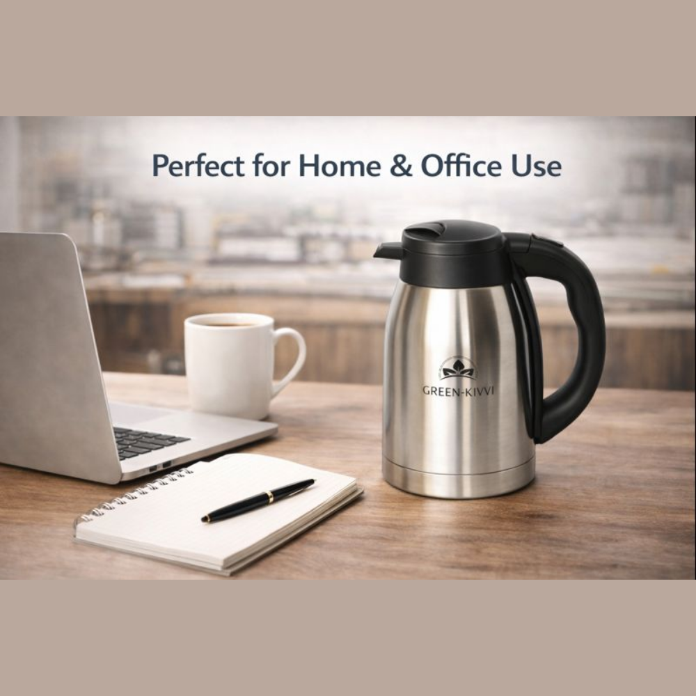 750ML Stainless Steel Vacuum Coffee Pot | Thermal Insulated Flask with Heat Retention | Leak Proof Tea & Coffee Server for Home, Office & Travel