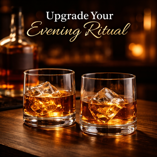 Diamond Whisky Glass Set 270ml – 6 Pcs Premium Heavy Base Whiskey Tumblers | Crystal Clear Old Fashioned Glasses for Home Bar, Parties & Gifting