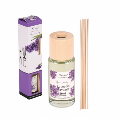 Aroma Fragrance Reed Diffuser for Home – 30ml Long Lasting Room Freshener with Natural Essential Oils & Sticks – Ideal for Bedroom, Bathroom, Office & Gifting (Freesia/ Rose/ Lemon/ Fig/ etc.)