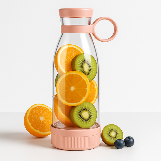 Portable Electric Juicer Bottle | USB Rechargeable Smoothie Blender | Mini Fruit Mixer for Juice, Shakes, Detox Drinks & Travel Use