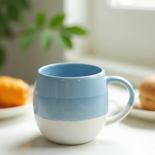 Premium Ceramic Coffee Mug 350 ml | Glossy Finish | Office & Home Tea Cup | Microwave Safe | Stylish Gifting Mug 4 Pcs Set