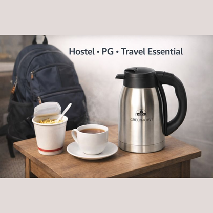 750ML Stainless Steel Vacuum Coffee Pot | Thermal Insulated Flask with Heat Retention | Leak Proof Tea & Coffee Server for Home, Office & Travel