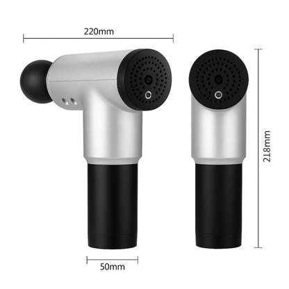 High-Performance Massage Gun – 6 Speed Deep Tissue Muscle Massager with 4 Heads | Silent Brushless Motor & 4-Hour Battery