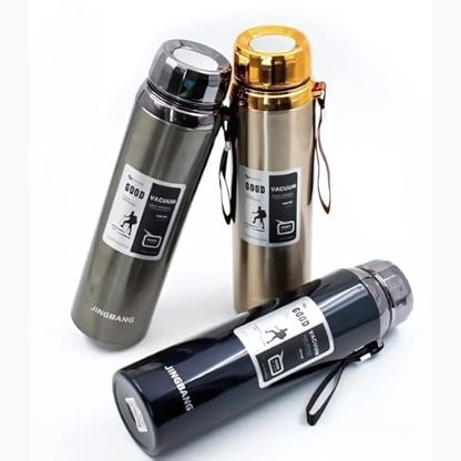 Vacuum Insulated Stainless Steel Water Bottle | Hot & Cold Flask for Travel, Gym, Office & School | Leak-Proof Sports Bottle with Carry Strap | 750ml Double Wall Thermos – Premium Metal Bottle
