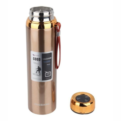 Vacuum Insulated Stainless Steel Water Bottle | Hot & Cold Flask for Travel, Gym, Office & School | Leak-Proof Sports Bottle with Carry Strap | 750ml Double Wall Thermos – Premium Metal Bottle