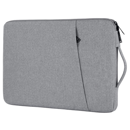 Slim Laptop Sleeve with Handle and Front Accessory Pocket – Shockproof Protective Case with Soft Plush Lining – Water-Resistant Computer Carrying Bag for MacBook Pro/Air and 13-15.6 Inch Laptops – Heather Gray