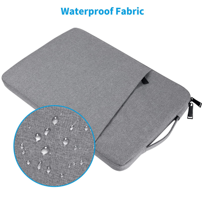 Slim Laptop Sleeve with Handle and Front Accessory Pocket – Shockproof Protective Case with Soft Plush Lining – Water-Resistant Computer Carrying Bag for MacBook Pro/Air and 13-15.6 Inch Laptops – Heather Gray