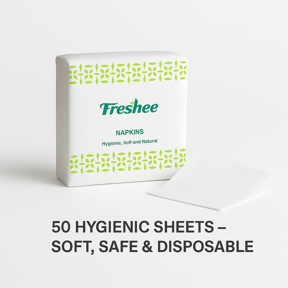 Freshee Hygienic Napkins – Soft, Natural & Skin-Friendly Paper Napkins for Everyday Use-4 PKT
