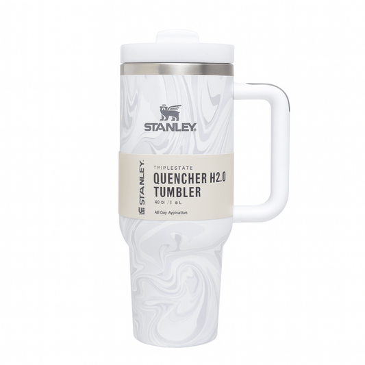 Stanley Quencher H2.0 Tumbler 1.18L – Marble Swirl, Double-Wall Vacuum Insulated Travel Mug with Handle & Straw