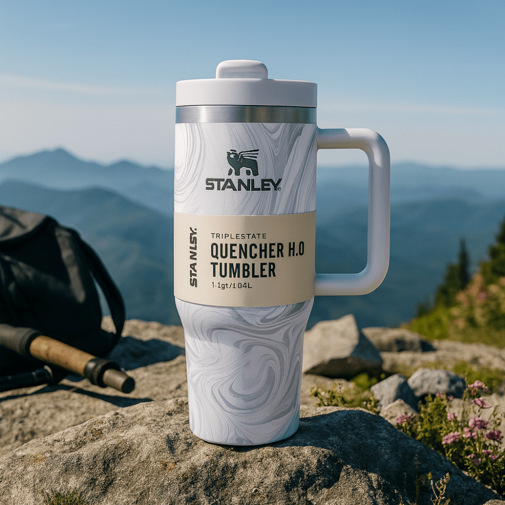 Stanley Quencher H2.0 Tumbler 1.18L – Marble Swirl, Double-Wall Vacuum Insulated Travel Mug with Handle & Straw