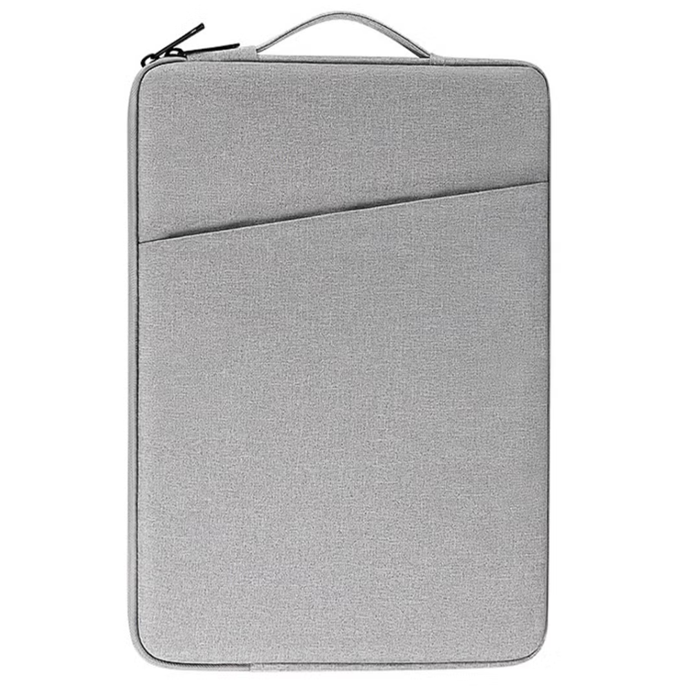 Slim Laptop Sleeve with Handle and Front Accessory Pocket – Shockproof Protective Case with Soft Plush Lining – Water-Resistant Computer Carrying Bag for MacBook Pro/Air and 13-15.6 Inch Laptops – Heather Gray