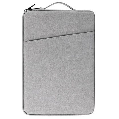 Slim Laptop Sleeve with Handle and Front Accessory Pocket – Shockproof Protective Case with Soft Plush Lining – Water-Resistant Computer Carrying Bag for MacBook Pro/Air and 13-15.6 Inch Laptops – Heather Gray