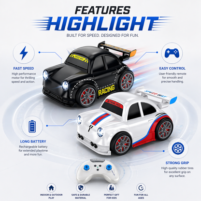 Remote Control Racing Car for Kids – High Speed RC Toy Car with Easy Control, Long Battery & Strong Grip | Best Gift for Boys & Girls