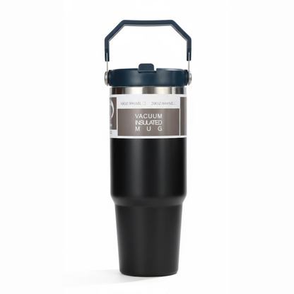 Glassozy Vacuum Insulated Tumbler 30oz/600mL w/ Handle | Travel Tumbler
