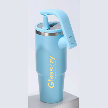 Premium 1200ML Insulated Travel Tumbler with Handle & Straw | Leakproof, Double Wall, Stainless Steel Cup