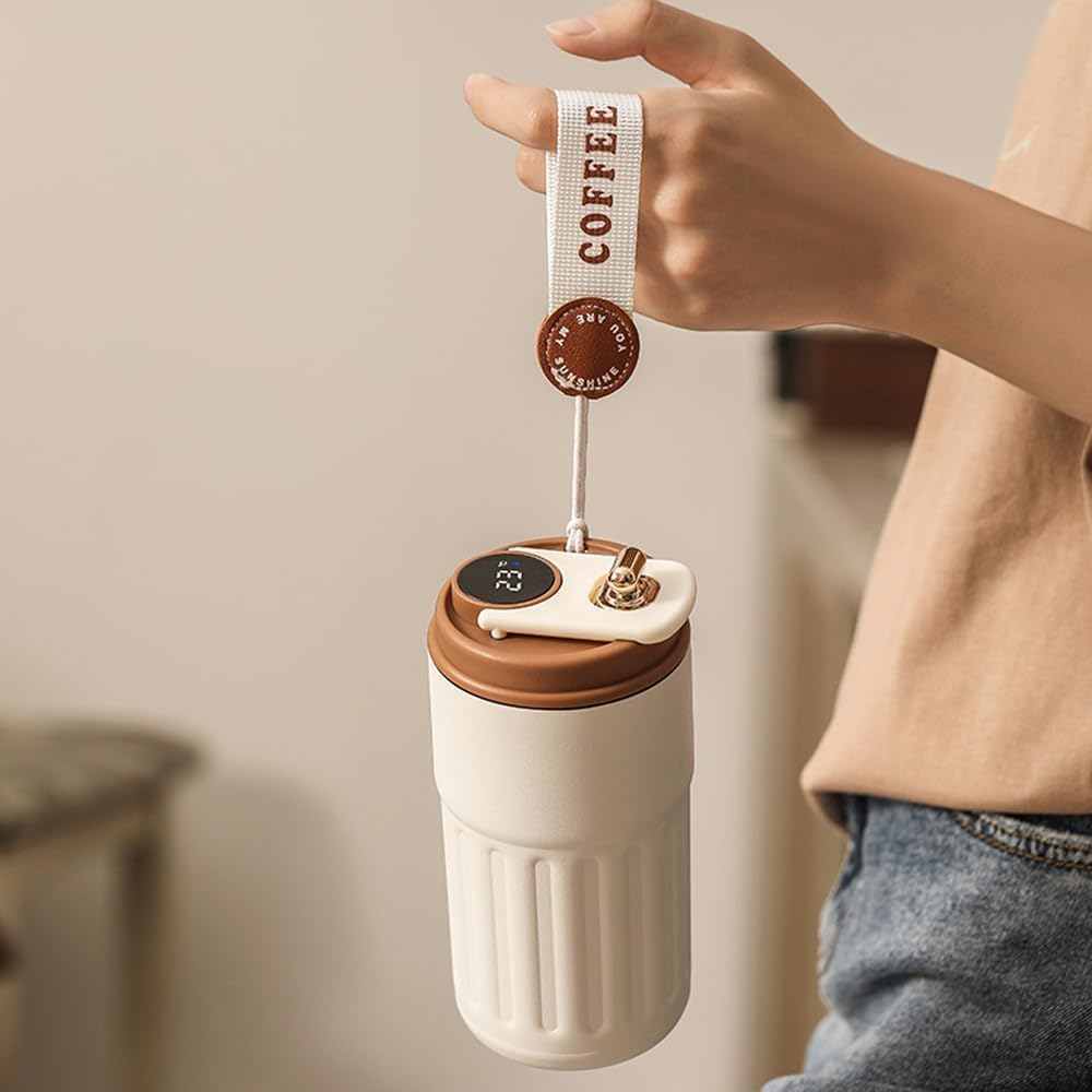 GLASSOZY Smart Temperature Insulated Coffee Mug (LED Display)