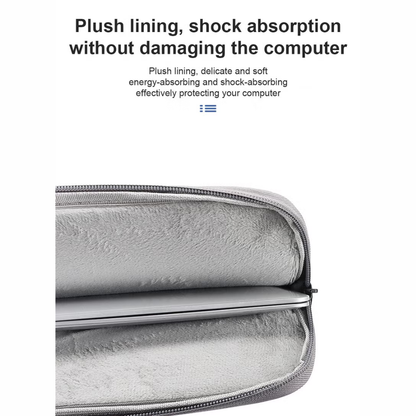 Slim Laptop Sleeve with Handle and Front Accessory Pocket – Shockproof Protective Case with Soft Plush Lining – Water-Resistant Computer Carrying Bag for MacBook Pro/Air and 13-15.6 Inch Laptops – Heather Gray