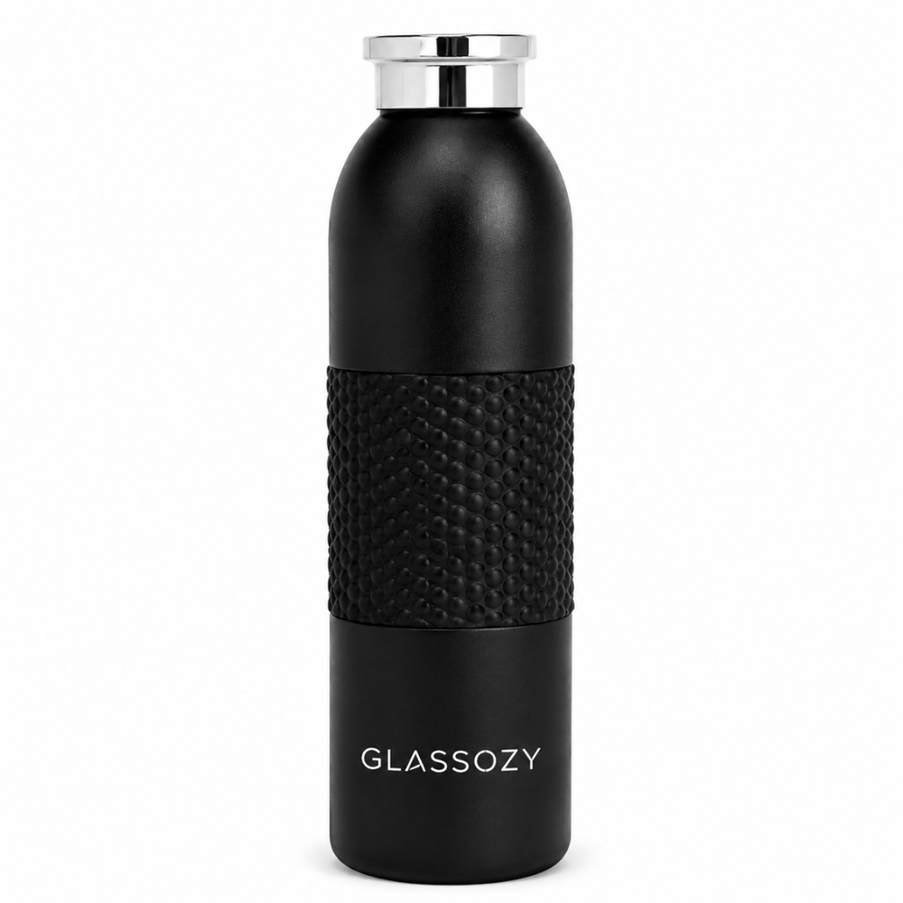 Glassozy 650ml Vacuum Insulated Stainless Steel Water Bottle – 12 Hours Hot & Cold, Leak-Proof, BPA-Free Reusable Travel Flask