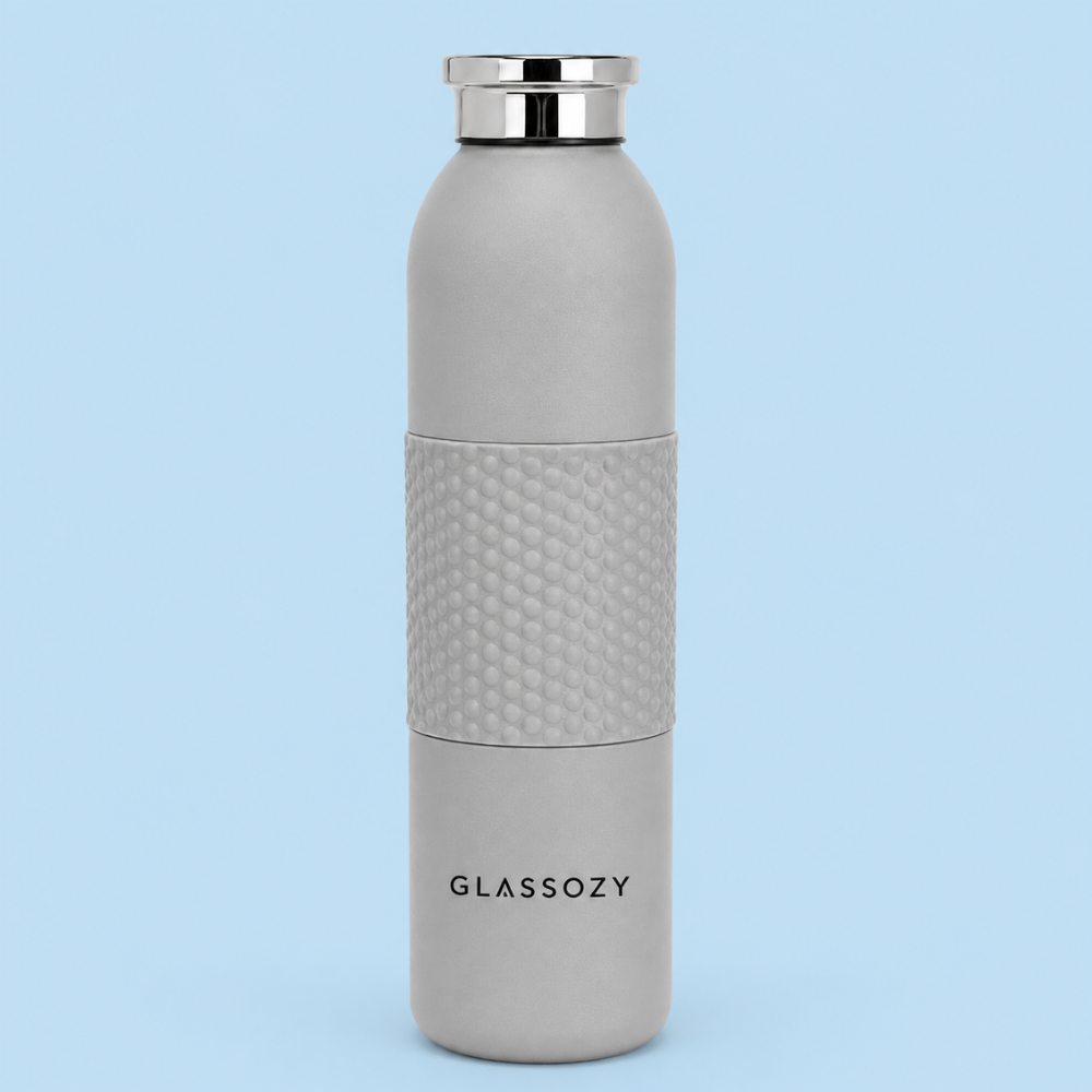 Glassozy 650ml Vacuum Insulated Stainless Steel Water Bottle – 12 Hours Hot & Cold, Leak-Proof, BPA-Free Reusable Travel Flask