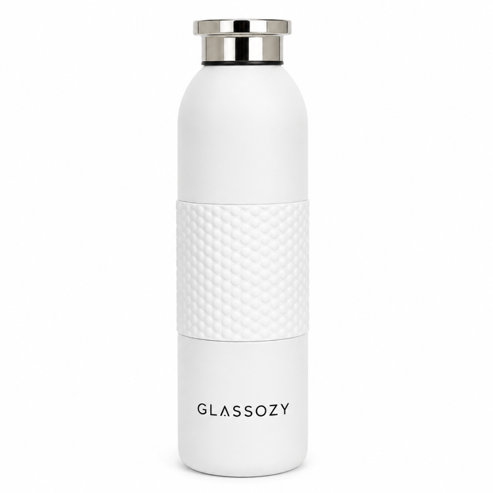 Glassozy 650ml Vacuum Insulated Stainless Steel Water Bottle – 12 Hours Hot & Cold, Leak-Proof, BPA-Free Reusable Travel Flask