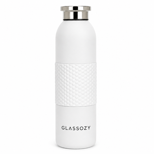 Glassozy 650ml Vacuum Insulated Stainless Steel Water Bottle – 12 Hours Hot & Cold, Leak-Proof, BPA-Free Reusable Travel Flask