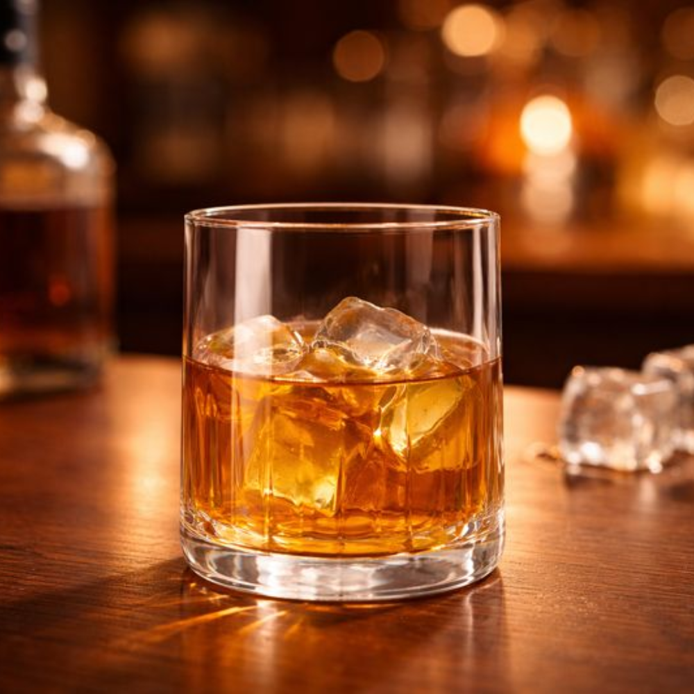 GLASSOZY Premium Whiskey Glass Set – 10oz Old Fashioned Rocks Glasses with Elegant Vertical Ribbed Texture – Heavy Base Crystal Barware for Bourbon, Scotch, and Cocktails – Set of 6 Luxury Gift Box