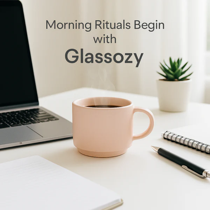 Glassozy Mini Ceramic Mug 6 pcs Set-120ml Capacity – Modern Matte Finish Espresso Cups | Ideal for Coffee, Tea & Decor