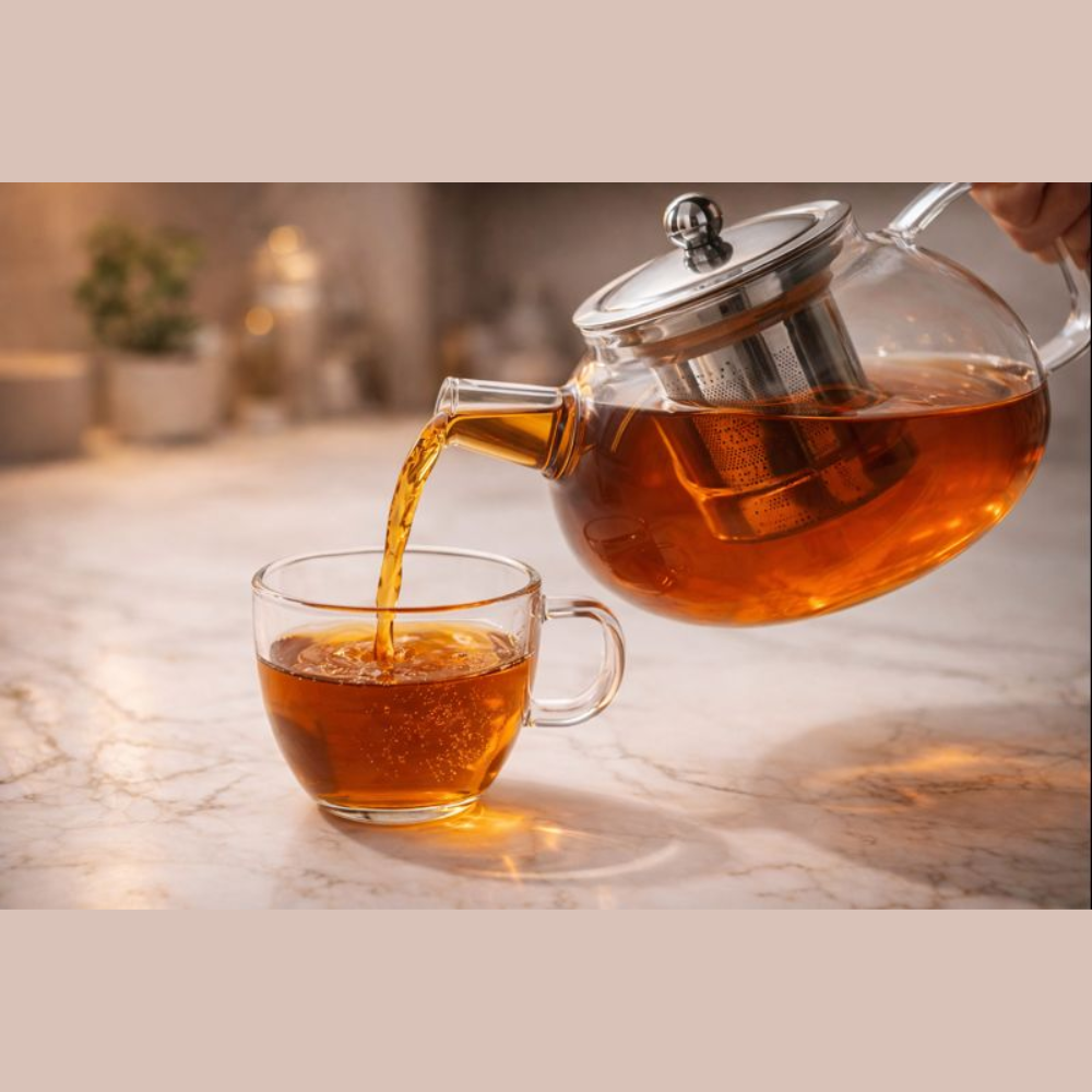 Premium Borosilicate Glass Teapot with Removable Stainless Steel Infuser (800ml/27oz) – Heat-Resistant Clear Tea Maker for Loose Leaf & Blooming Tea – Gift Box Included