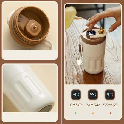 GLASSOZY Smart Temperature Insulated Coffee Mug (LED Display)