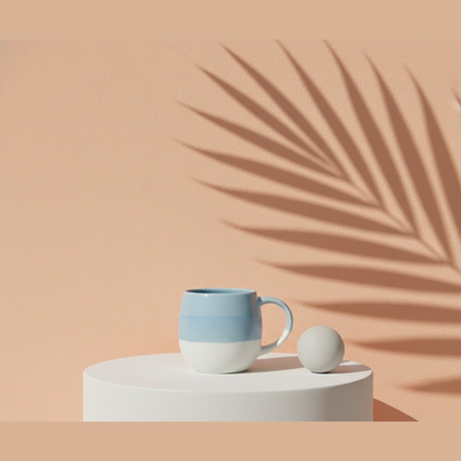 Premium Ceramic Coffee Mug 350 ml | Glossy Finish | Office & Home Tea Cup | Microwave Safe | Stylish Gifting Mug 4 Pcs Set