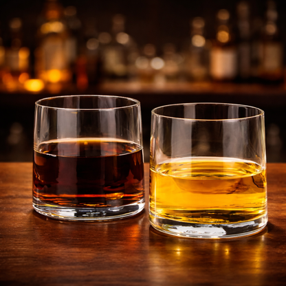 Diamond Whisky Glass Set 270ml – 6 Pcs Premium Heavy Base Whiskey Tumblers | Crystal Clear Old Fashioned Glasses for Home Bar, Parties & Gifting